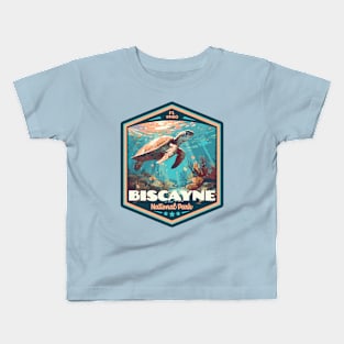 Biscayne National Park Vintage WPA Style National Parks Art Kids T-Shirt